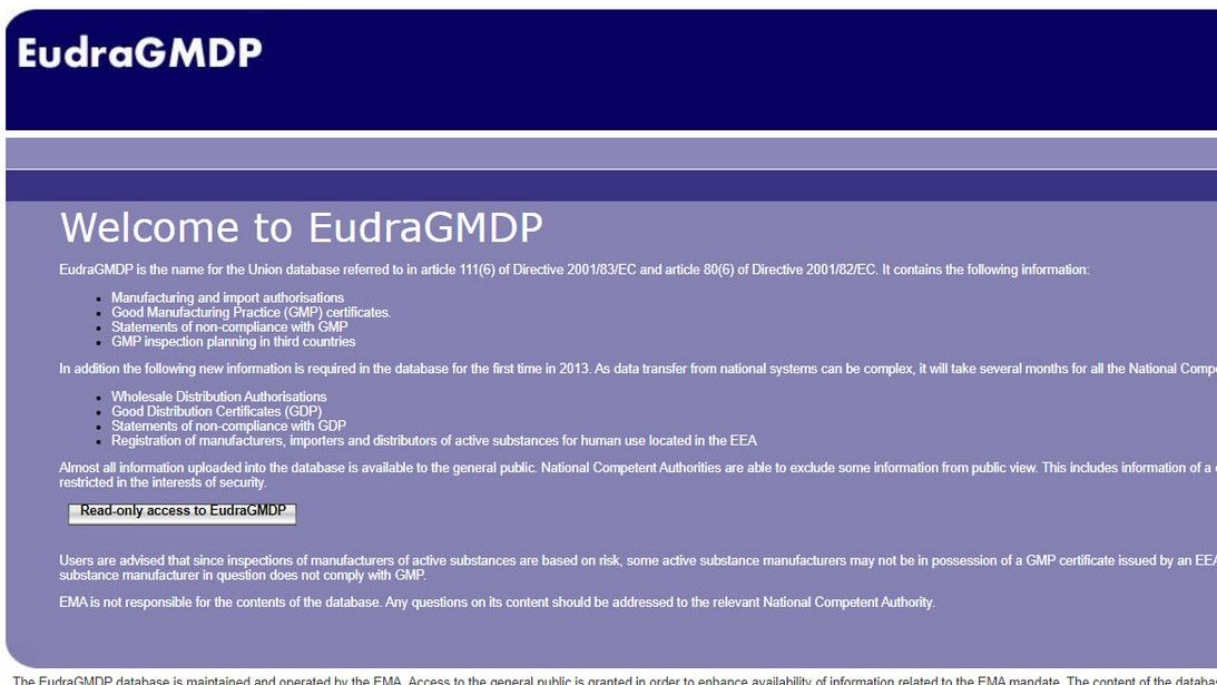 EUDRAGDMP kereső